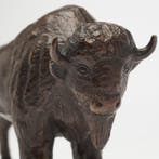 sculptuur, NO RESERVE PRICE - Sculpture of a Bronze Bison -, Antiek en Kunst