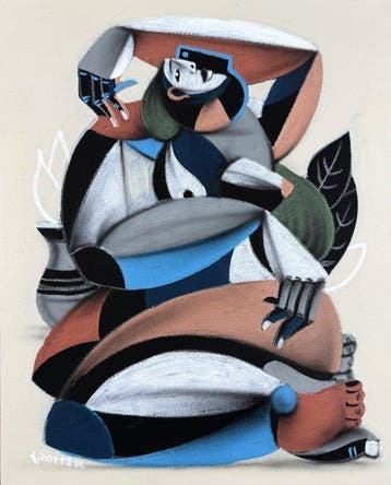 Jone Hopper - Muse au vase dans son salon