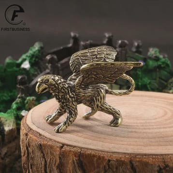 Bronzen Griffioen Beeldje - Miniatuur Woondecoratie & Uniek