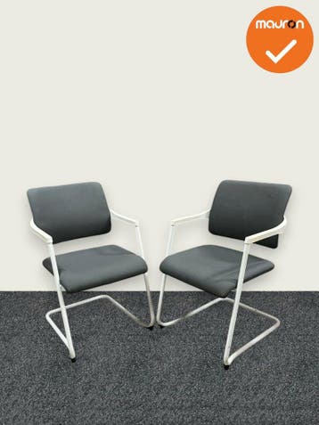 Vergaderstoel Tom - Antractiet gestoffeerd met een wit onder, Vergader- of Presentatieruimte, Ophalen of Verzenden, Gebruikt, Stoel