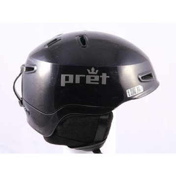 62 63 64 65 skihelm/snowboardhelm PRET EPIC R, black, verste, Verzenden, Gebruikt