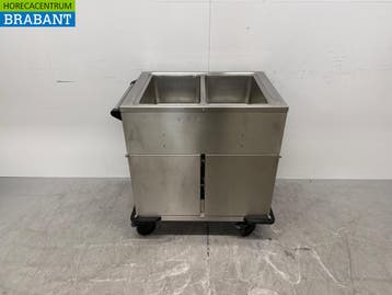 RVS Rieber Verrijdbare Bain-Marie 2 x 1/1 GN met, Ophalen of Verzenden, Gebruikt