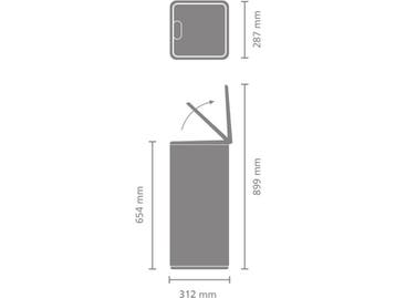 Brabantia Bo Touch Bin - Prullenbak - 30 liter - Soft Beige, Huis en Inrichting, Verzenden, Zo goed als nieuw