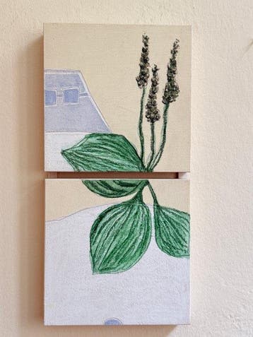 Andrea Krauß - Fragments of a garden_25 Diptychon (ready to