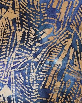 Katoen Batik Goud/Blauw, Hobby en Vrije tijd, Nieuw