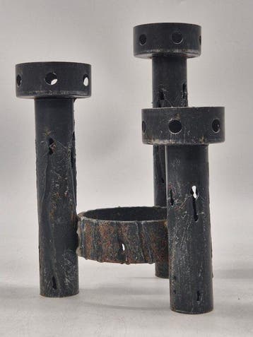 Brutalistischer Kerzenleuchter – Industrielles Design –