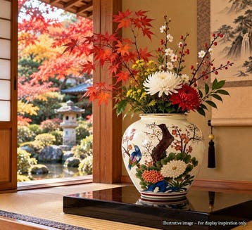 Vaas - Japanse Kutani-porselein vaas – Tosen –