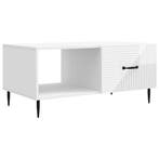 vidaXL Salontafel Hoogglans Wit 90 x 50 x 40 cm Bewerkt hout, Verzenden, Nieuw, 50 tot 100 cm, Minder dan 50 cm