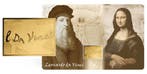 Leonardo da Vinci Collage | 24 karaat Gouden Munt Coincard, Verzenden
