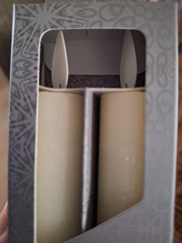 Annas Collection LED Dinerkaarsen 2 stuks - ivoor - met, Ophalen of Verzenden, Nieuw