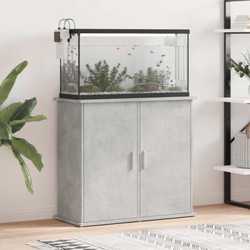 vidaXL Aquariumstandaard Betongrijs 81x36x73 cm Bewerkt hout, Dieren en Toebehoren, Verzenden, Nieuw