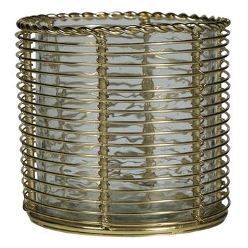 windlicht metaal champagne goud b, Verzenden, Nieuw