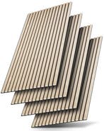 2dekans | Akoestische Wandpanelen - Set van 4 - Naturel, Tuin en Terras, Haardhout, Ophalen of Verzenden