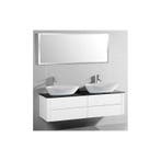 Badkamermeubel Banjo Zwart op Wit 150CM (Badkamermeubels), Ophalen of Verzenden, Nieuw