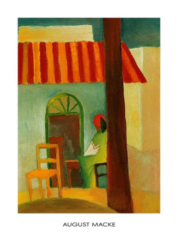 Kunstdruk August Macke - Caffe Turco 60x80cm, Verzenden, Nieuw
