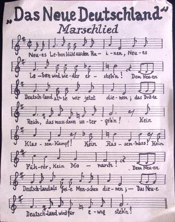 Marslied - Het nieuwe Duitsland (lijst optie), Verzamelen, Militaria | Tweede Wereldoorlog, Verzenden