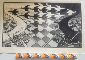 M.C. Escher - M.C. Escher - Day & Night (2x), Prentenkabinet, Antiek en Kunst