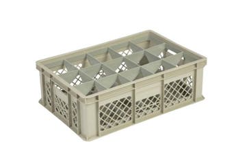 Beige Kunststof krat | L60xB40xH20 cm | MAX. hoogte glaze..., Verzenden, Nieuw in verpakking