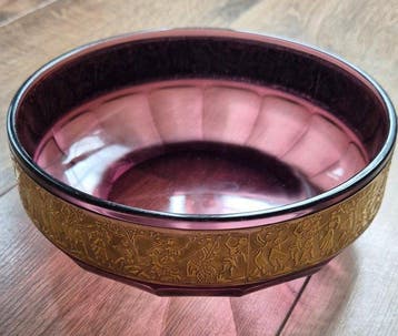 Walter en Söhne - Schaal - persglas - Art Deco schaal, Antiek en Kunst, Antiek | Glas en Kristal