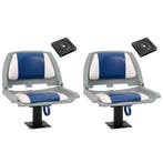vidaXL Bootstoelen 2 st met poot 360° draaibaar, Watersport en Boten, Verzenden, Nieuw