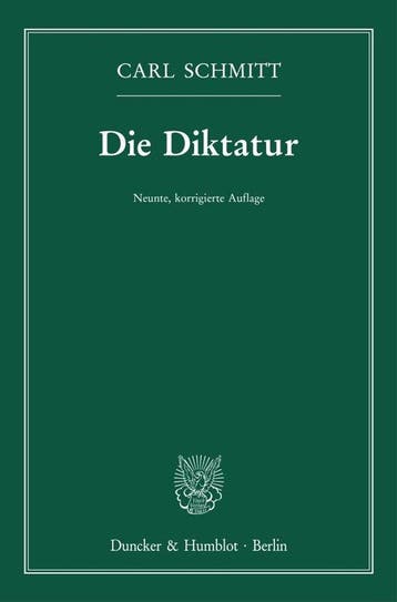9783428189526 Die Diktatur. Carl Schmitt, Verzenden, Nieuw, Carl Schmitt