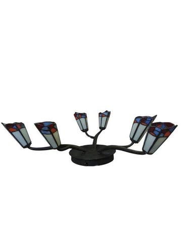 Kroonluchter - glas/lood/metaal - Stile Tiffany