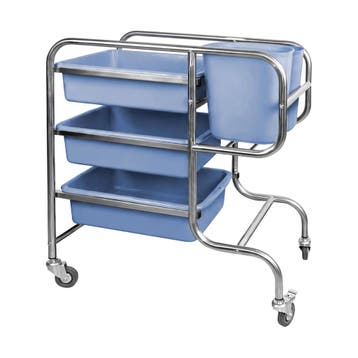 GGM Gastro | Schoonmaaktrolley - met 3 legborden, | GRWH5#AE, Verzenden, Nieuw, Bord(en)