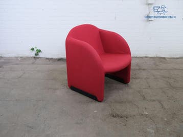 Artifort BEN fauteuil rood tweedehands wachtruimte, Verzenden, Gebruikt