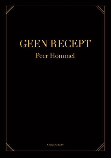 Geen Recept | Peer Hommel | Nieuw, Boeken, Ophalen of Verzenden, Nieuw, Peer Hommel