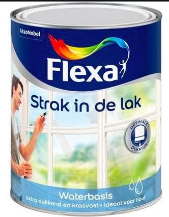 Flexa Strak in de Lak Buitenlak Zijdeglans - Monumentengr..., Doe-het-zelf en Verbouw, Verf, Beits en Lak, Lak, Groen, Nieuw, Minder dan 5 liter