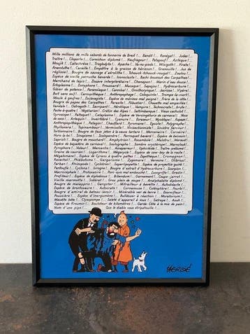 Tintin - Les 220 jurons du Capitaine Haddock - 1 poster -, Nieuw