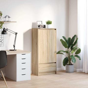 vidaXL Kast met lade 55,5x34x119,5 cm spaanplaat sonoma, Verzenden, Nieuw, Overige houtsoorten