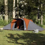 vidaXL Koepeltent 6-persoons waterdicht grijs en oranje, Verzenden, Nieuw, Tot en met 2