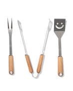 HEMA Barbecue bestekset rvs - 3 stuks, Verzenden, Nieuw