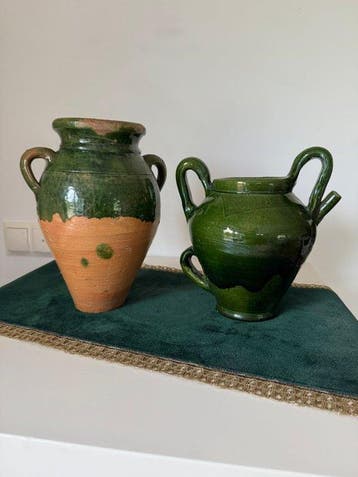 Kruik (2) - Steengoed - Handgemaakt servies, Antiek en Kunst