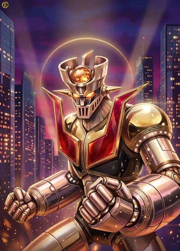 Kleury.art - [XL MATTE PAPER] Sentinel of the Metropolis, Antiek en Kunst