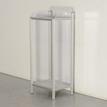 Officenow Vitrinekast, plexiglas / aluminium, 128 x 50 cm, Ophalen of Verzenden, Nieuw in verpakking