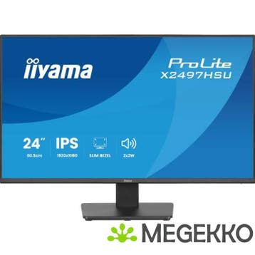 Iiyama ProLite X2497HSU-B1 24  Full HD IPS Monitor, Verzenden, Nieuw, Iiyama