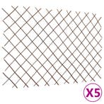 vidaXL Tuinlatwerken 5 st 180x120 cm wilgenhout, Verzenden, Nieuw, Hout, Minder dan 1 meter