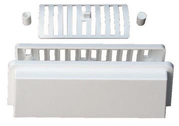 Ventilatierooster Wit inbouw 20x7.5cm 3-delig, Caravans en Kamperen, Ophalen of Verzenden, Nieuw