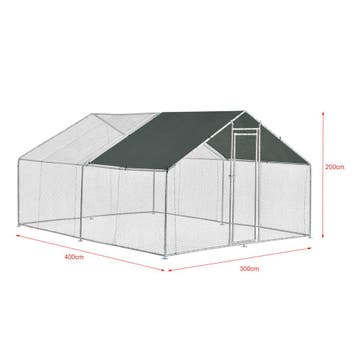 Kippenren Wels buitenren 3x4x2 m donkergroen pro.tec, Dieren en Toebehoren, Verzenden, Nieuw