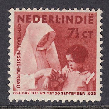 Nederlands-Indië 1938 - Missie, met verticaal watermerk -, Gestempeld