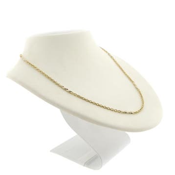 Bicolor fantasie/anker schakelketting, Ophalen of Verzenden, Gebruikt, Overige kleuren, Goud