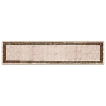 vidaXL Vloerkleedloper MARSA Beige en zwart 80 x 350 cm, Verzenden, Nieuw, Zwart