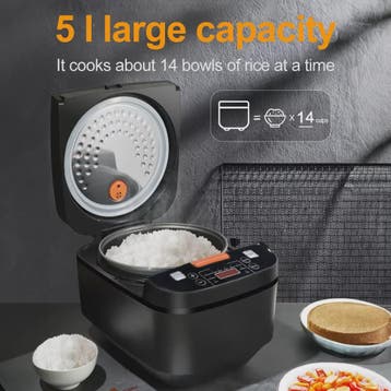 5L Multifunctionele Rijstkoker - Slim, Snel & Antiaanbaklaag, Verzenden, Nieuw in verpakking