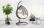 Hangstoel Zwart-Beige | Ei Stoel Design | Nieuw, Binnen, Nieuw, Ophalen of Verzenden, Met standaard