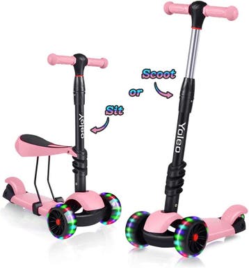 YOLEO 3-in-1 step met zitje voor kinderen, driewielige step, Verzenden, Zo goed als nieuw