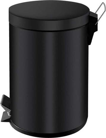 V-Part Pedaalemmer 3 liter - Steel - zwart - Prullenbak, Ophalen of Verzenden, Nieuw