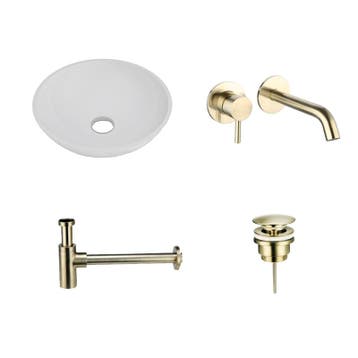 Sani Royal Solid Surface Waskomset Aquino rond, Nieuw