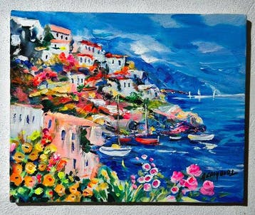 Alfredo Grimaldi (1950) - La costa in fiore